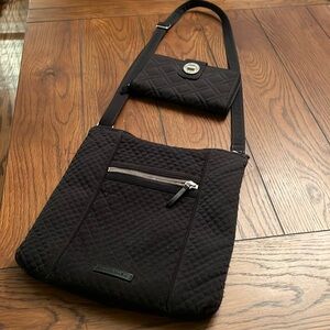 Vera Bradley Crossbody Purse and Wallet - Black